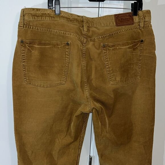 Gold Brown Small Swale Polo Ralph Lauren 5 Pocket Corduroy Pants Trousers 38/30 - Picture 6 of 6